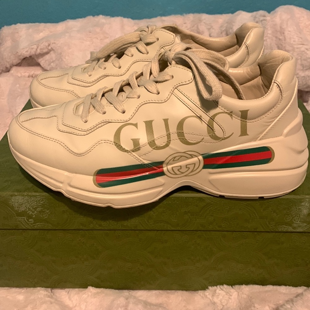 Gucci Rhyton Logo Leather Sneaker